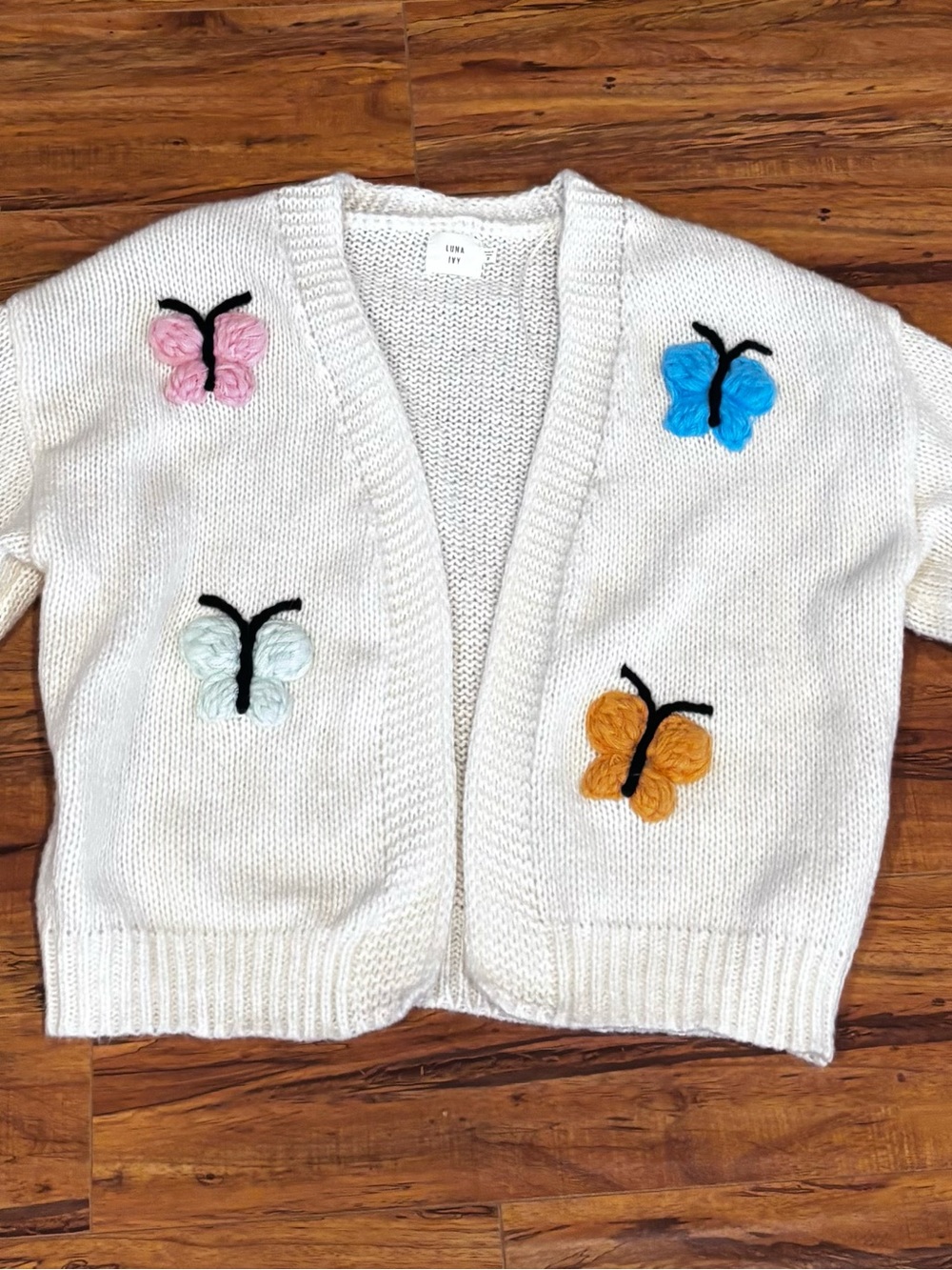 LUNA IVY Butterfly Open Cardigan s